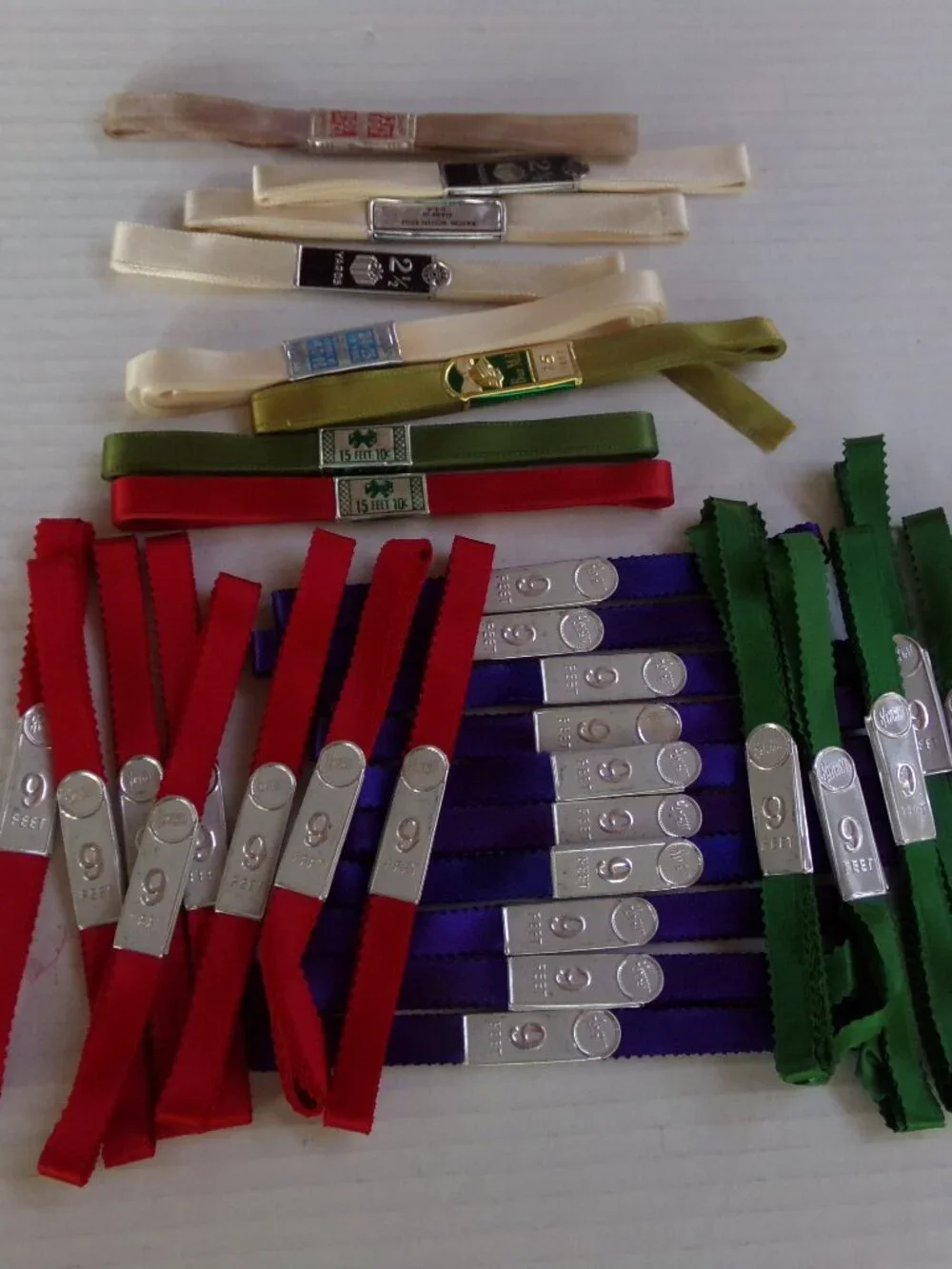 New Floral Craft Ribbon Rayon Solid Red Green Purple Ivory 1/2'' Woven Edge